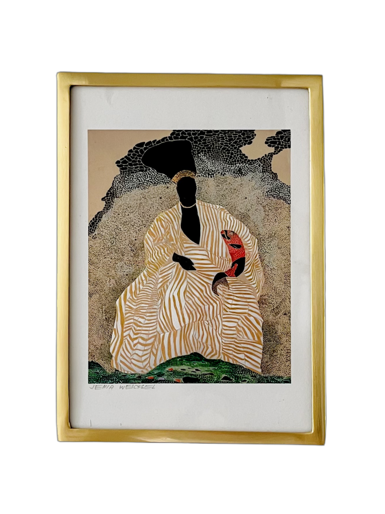 MAN WITH THE FISH - framed