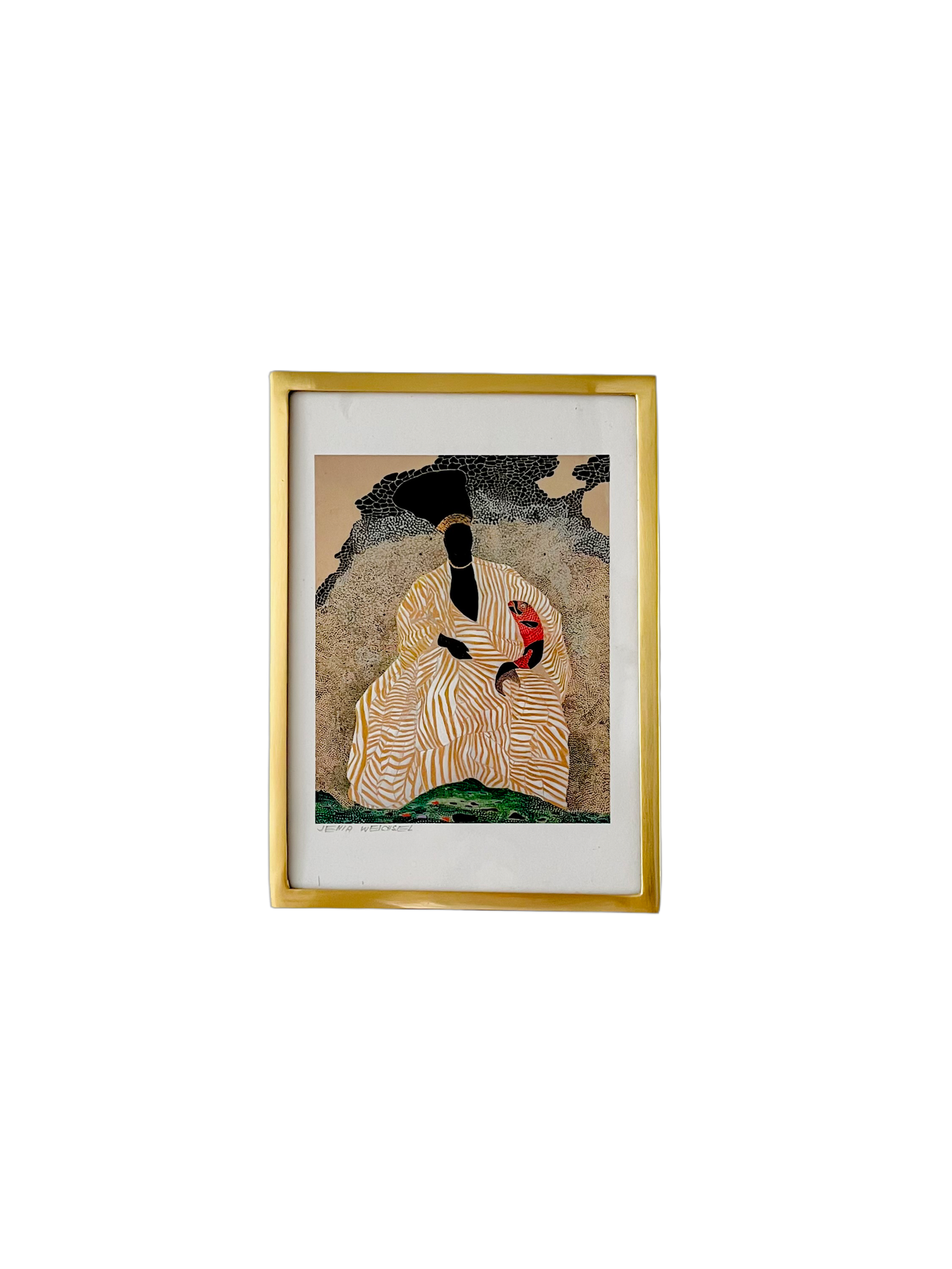 MAN WITH THE FISH  -  framed