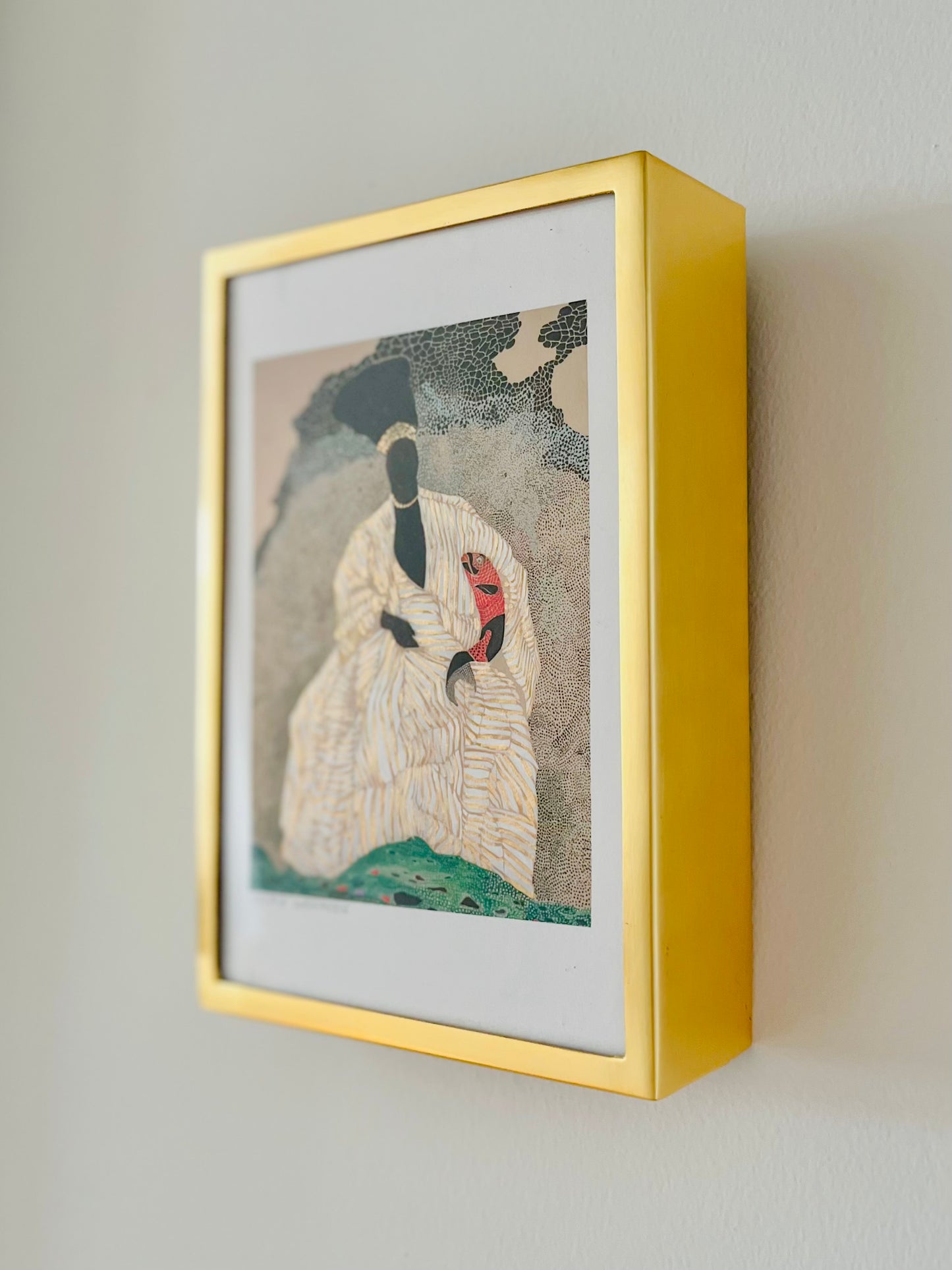 MAN WITH THE FISH  -  framed