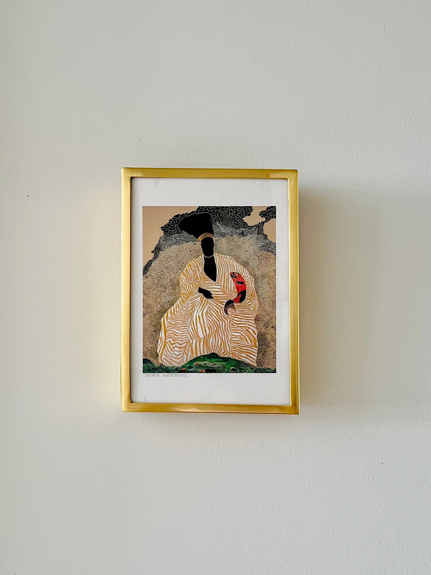 MAN WITH THE FISH  -  framed